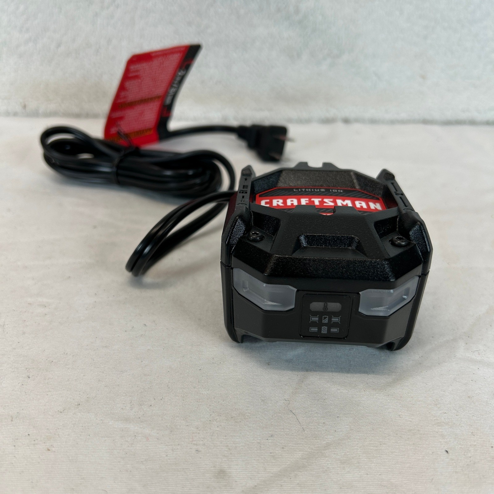 Craftsman CMCB101 V20 Lithium Ion Battery Charger 120V AC 1.25A Output Black Red