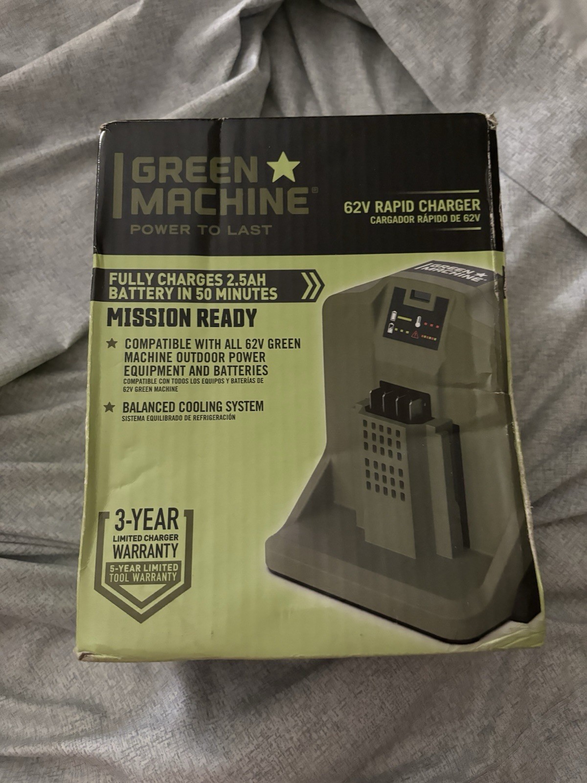 Green Machine 62V Rapid Charger with Cooling Fan