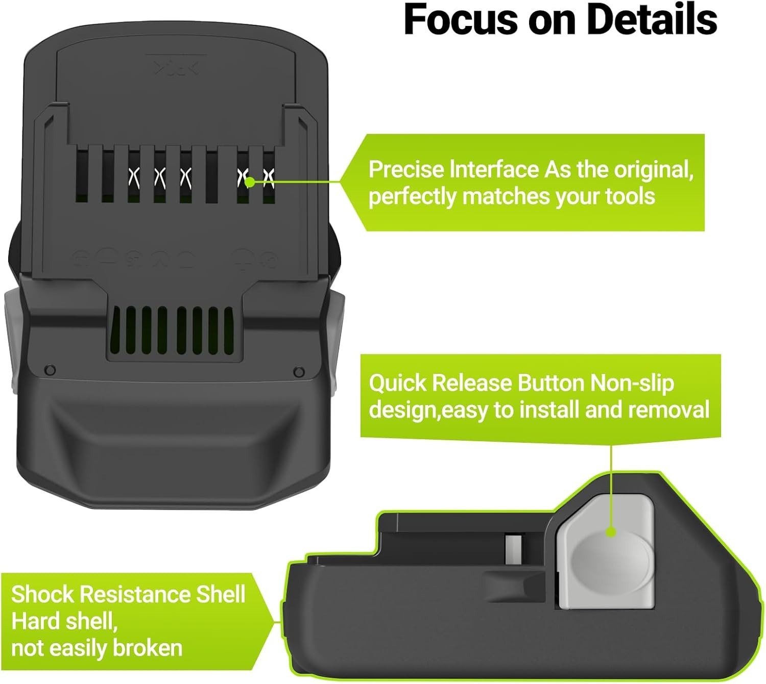 3.0Ah Replacement Battery & Charger Set for Hitachi 18V Tools, Fast Charging