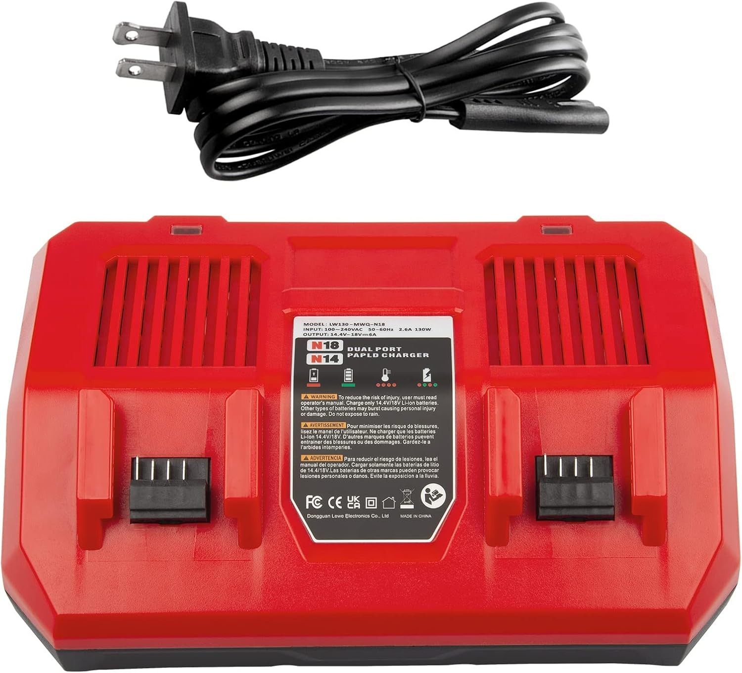 Dual Charger For Milwaukee For M18 Battery Charger 48-11-1860 48-11-1880