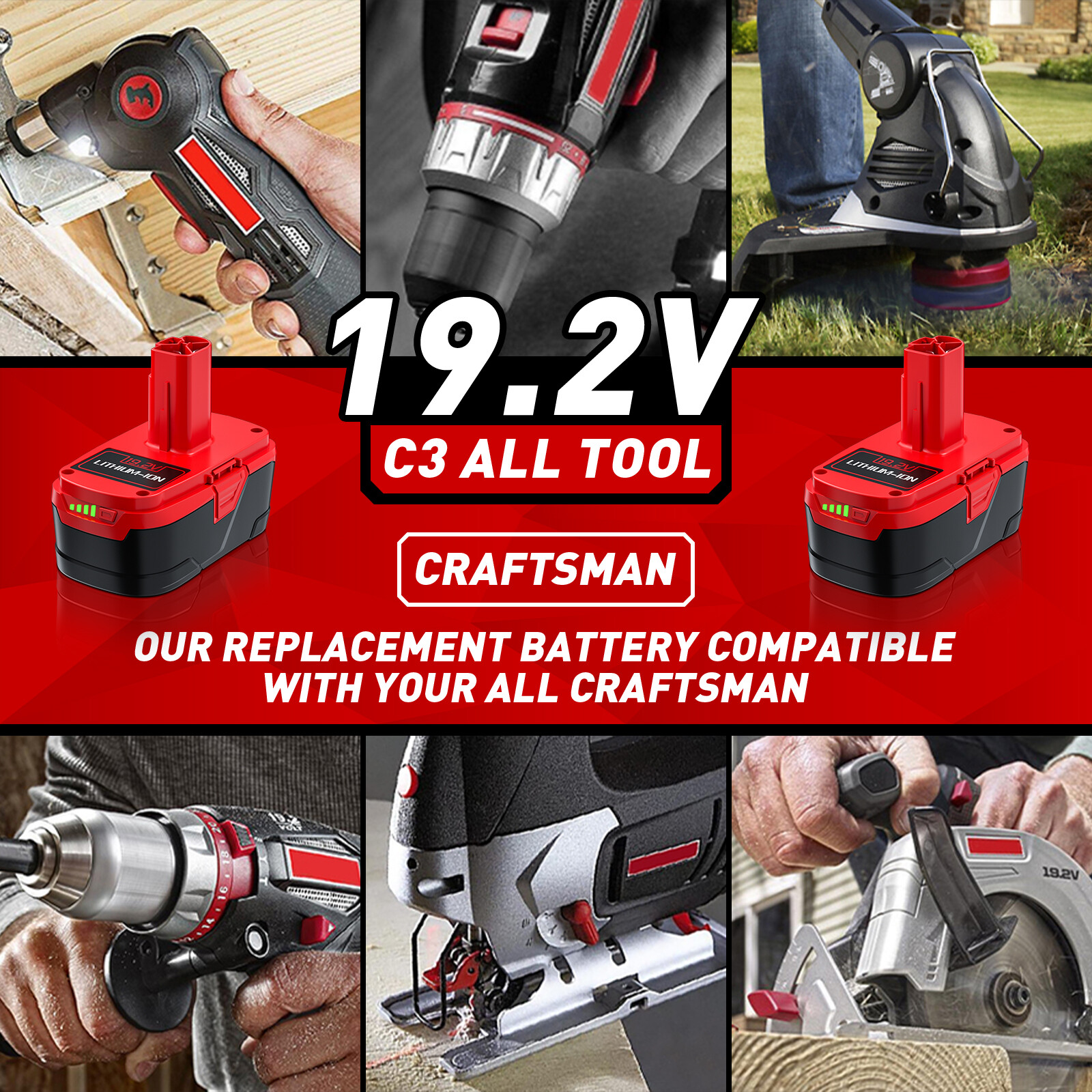 1-2Pack 7.0Ah for Craftsman 19.2V Lithium XCP Battery C3 DieHard 11375
