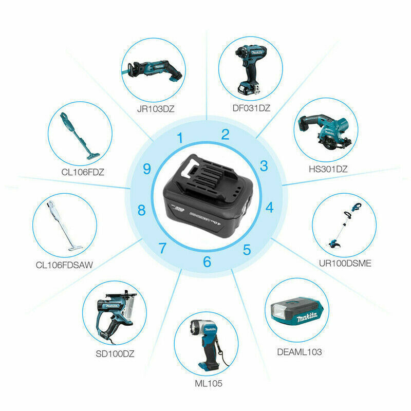 4.0Ah Makita Battery 12V 10.8V BL1021B BL1041B BL1020 BL1040 1015 Charger 2.0Ah