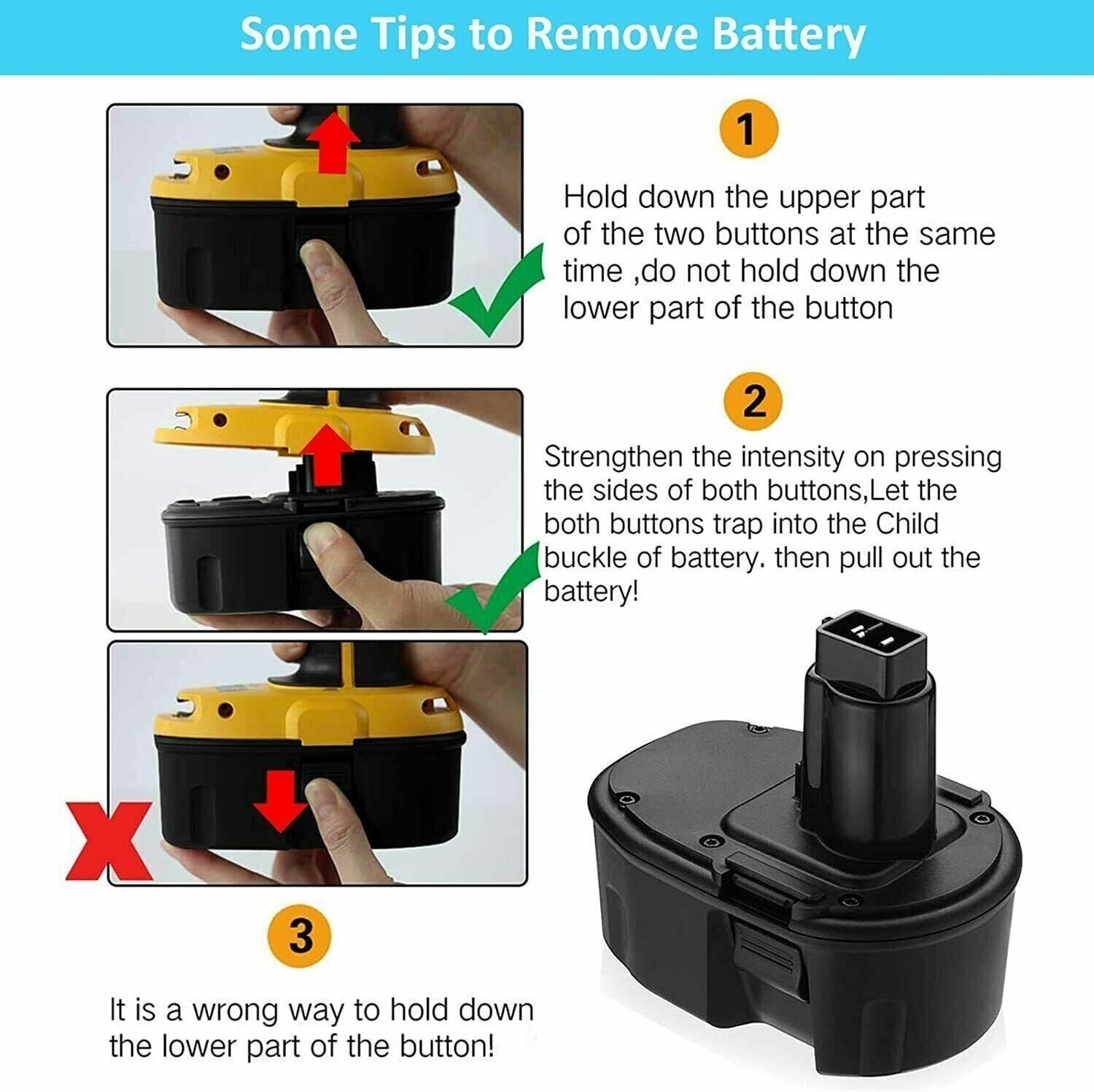 Itechbatt Replacement Battery For Dewalt Dc385 Dc390 Dc759 Dw936 Dw938 Dw056