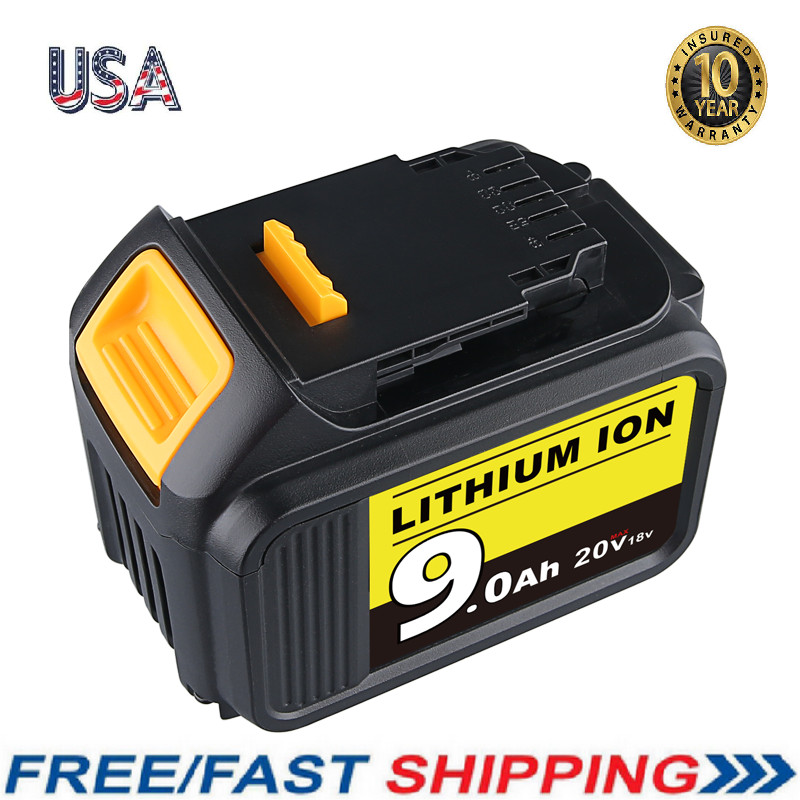 20V 20 Volt Max 9.0AH Lithium Battery DCB206-2 DCB200-2 For Dewalt Replacement
