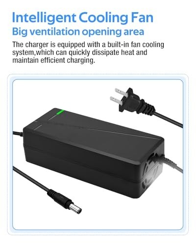 Super Fast 58.8V 3A/5A Charger for 52V Lithium Battery, Cooling System, 2 Plugs