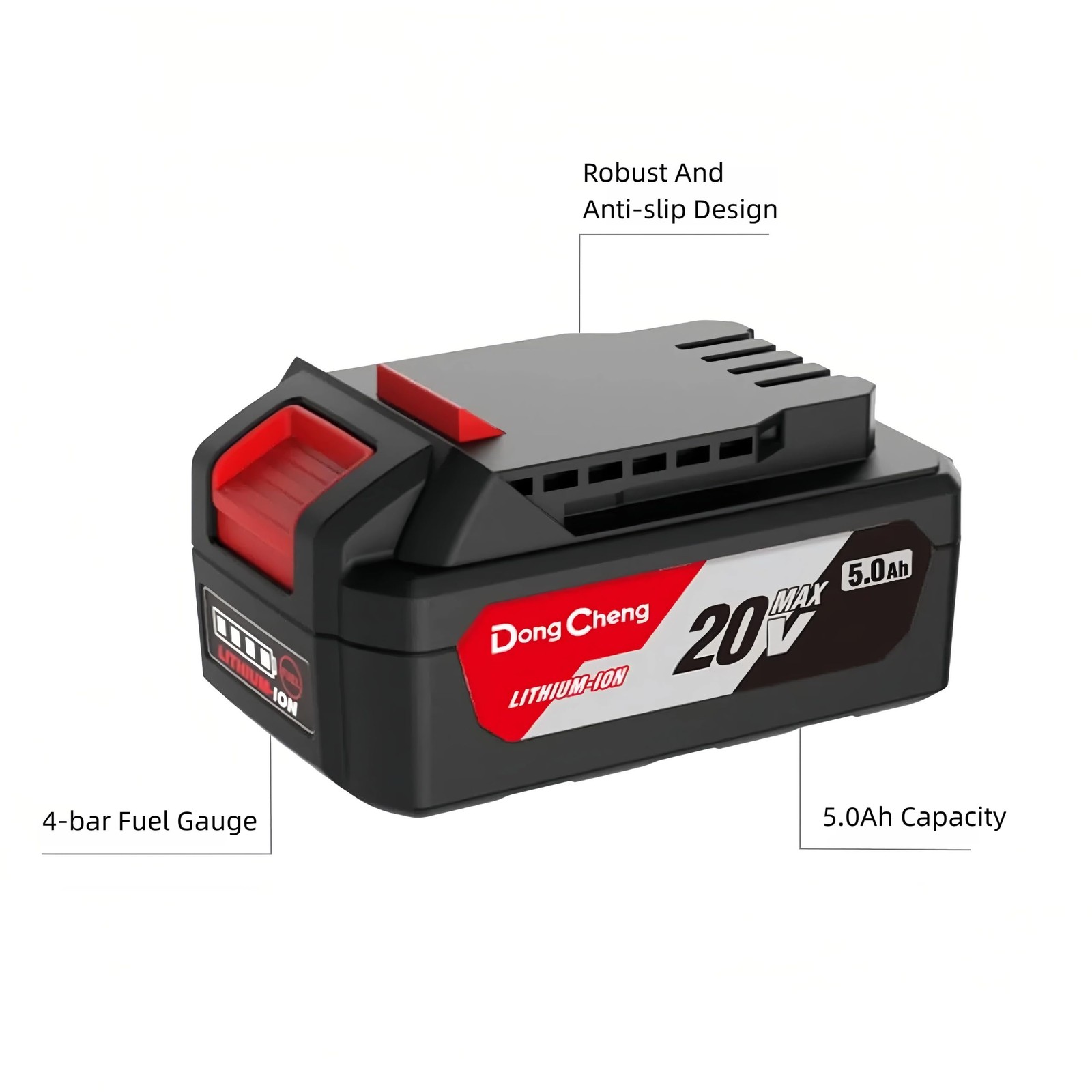 Dong Cheng 18V 20V Max 5.0Ah Lithum-Ion Battery Pack Power Tools Model Ffbl2050