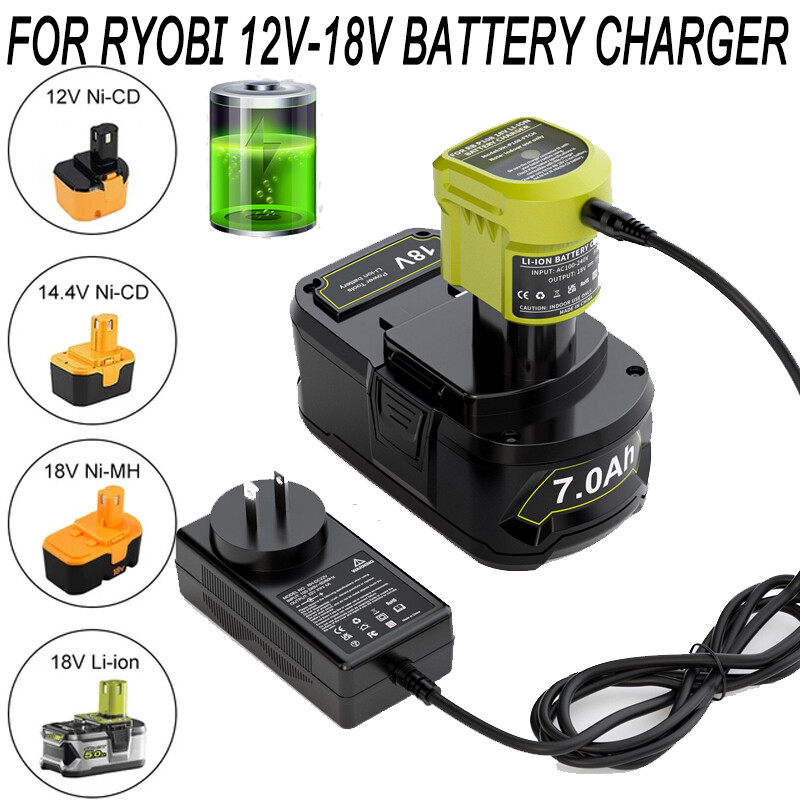 For RYOBI P108 12-18V Charger One Plus P102 High Capacity Lithium-Ion Battery