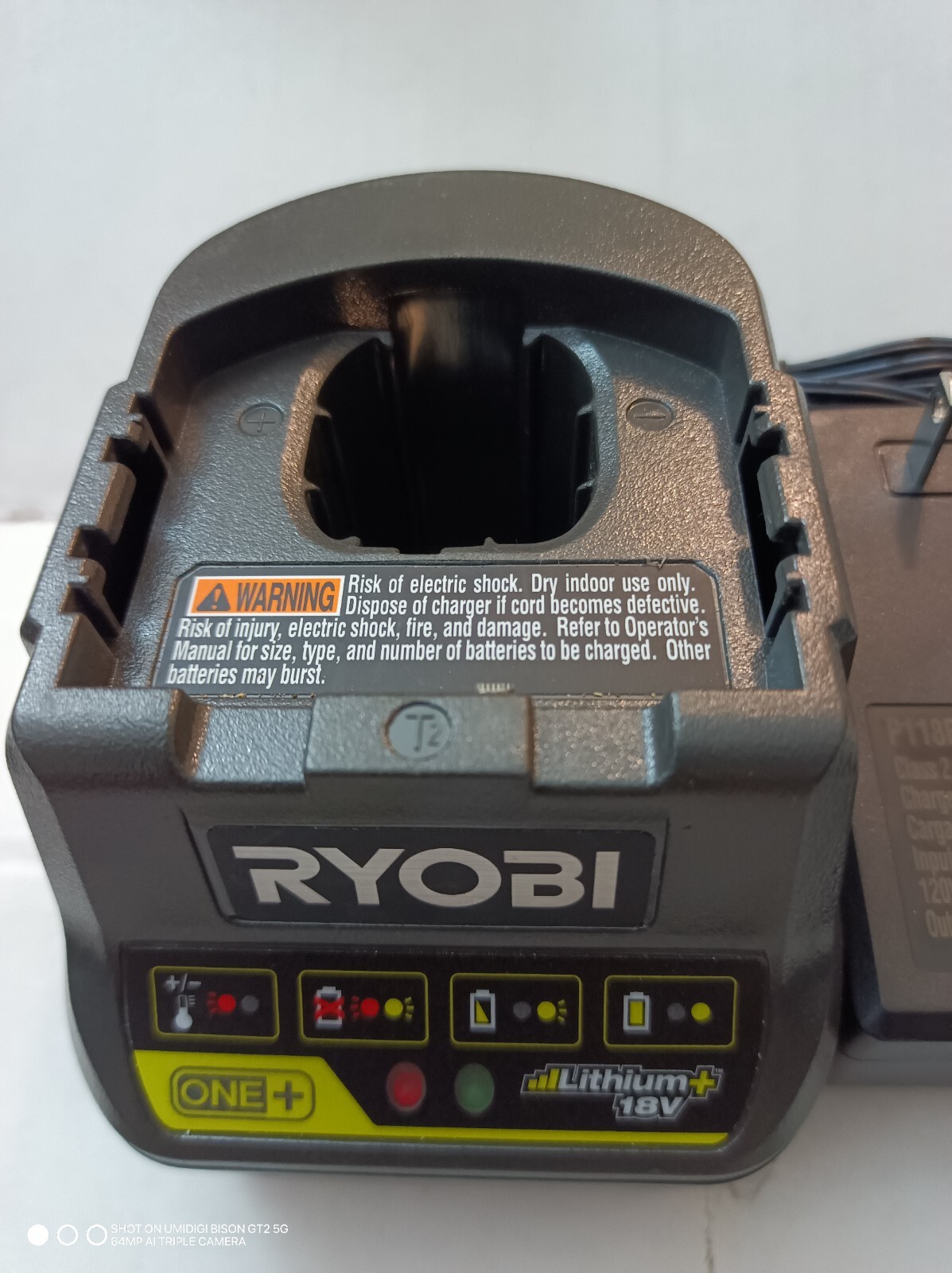 Ryobi ONE+ P118B | 18-Volt Lithium-Ion Replacement Battery Charger, Charger Only