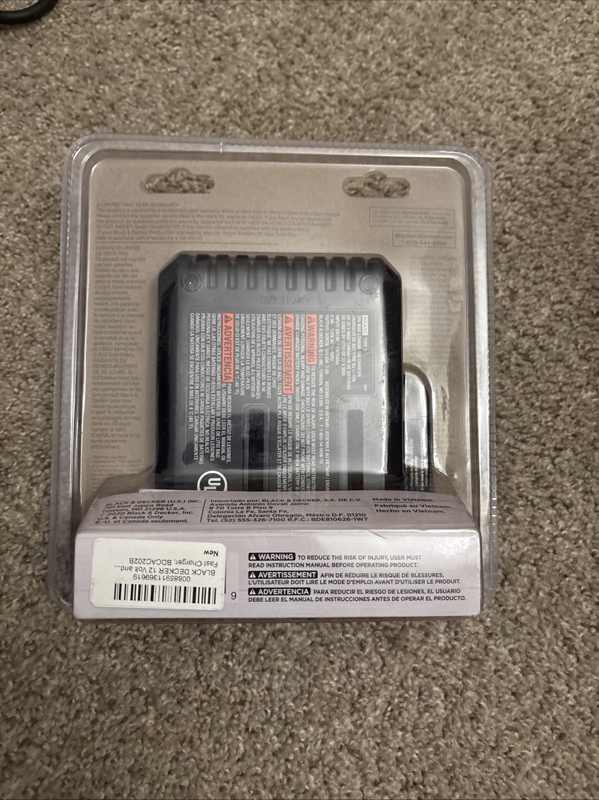 BLACK+DECKER 20-Volt or 12-Volt Lithium-Ion Battery Charger New