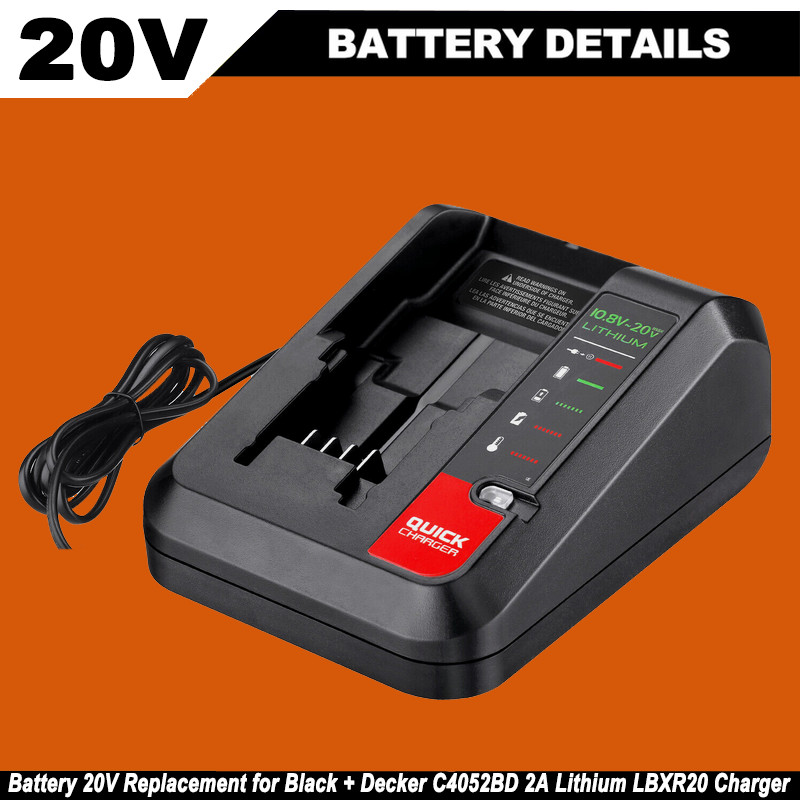 20V MAX Rapid Battery Charger PCC692L for Porter Cable 20 Volt Lithium Battery
