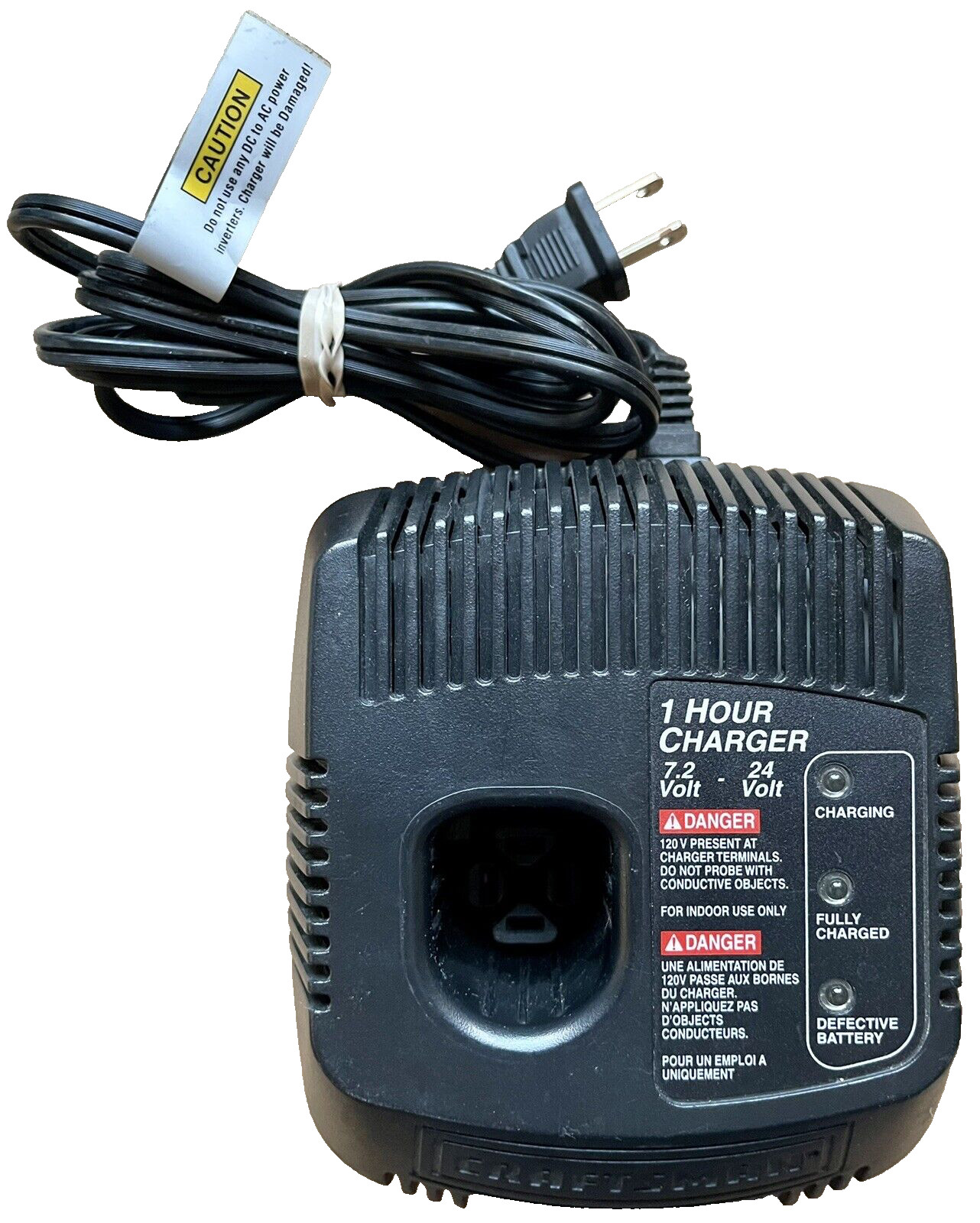 CRAFTSMAN MODEL 1425301 19.2 VOLT 1 HOUR FAST BATTERY CHARGER 7.2v – 24v NiCd