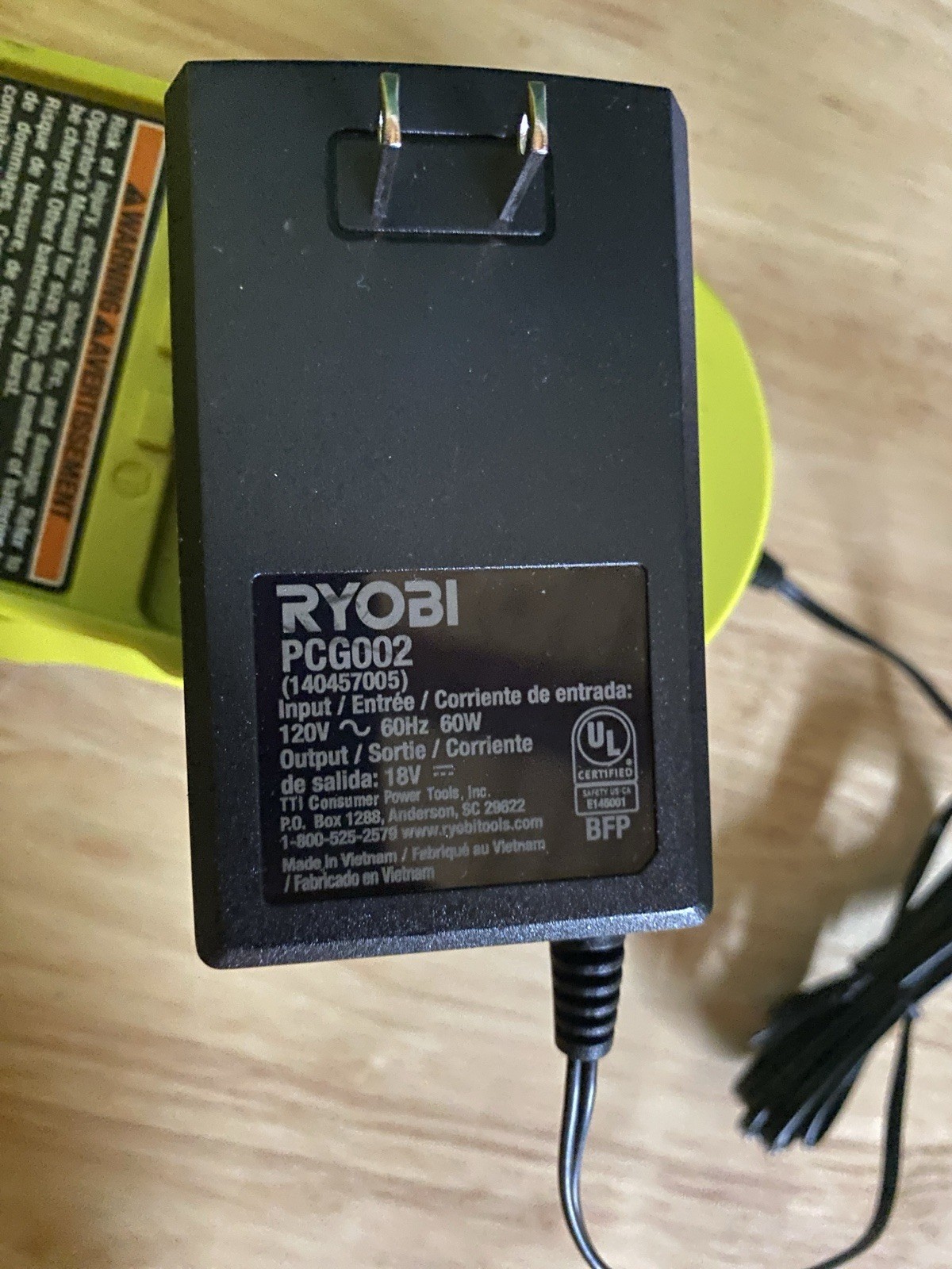 Ryobi Battery Charger PCG002 Authentic 18V ONE+ Li-Ion ORIGINAL OEM Lot Listing
