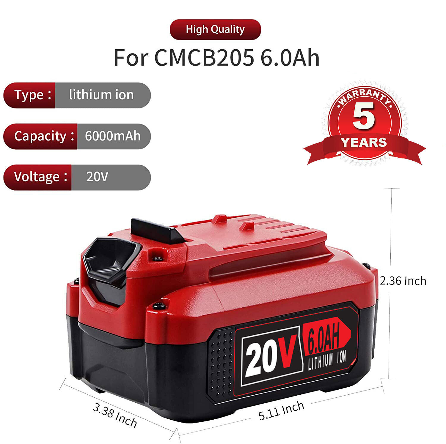 1-4X 20 Volt MAX V20 Lithium Battery CMCB204 CMCB202 CMCB201 TOOL For Craftsman