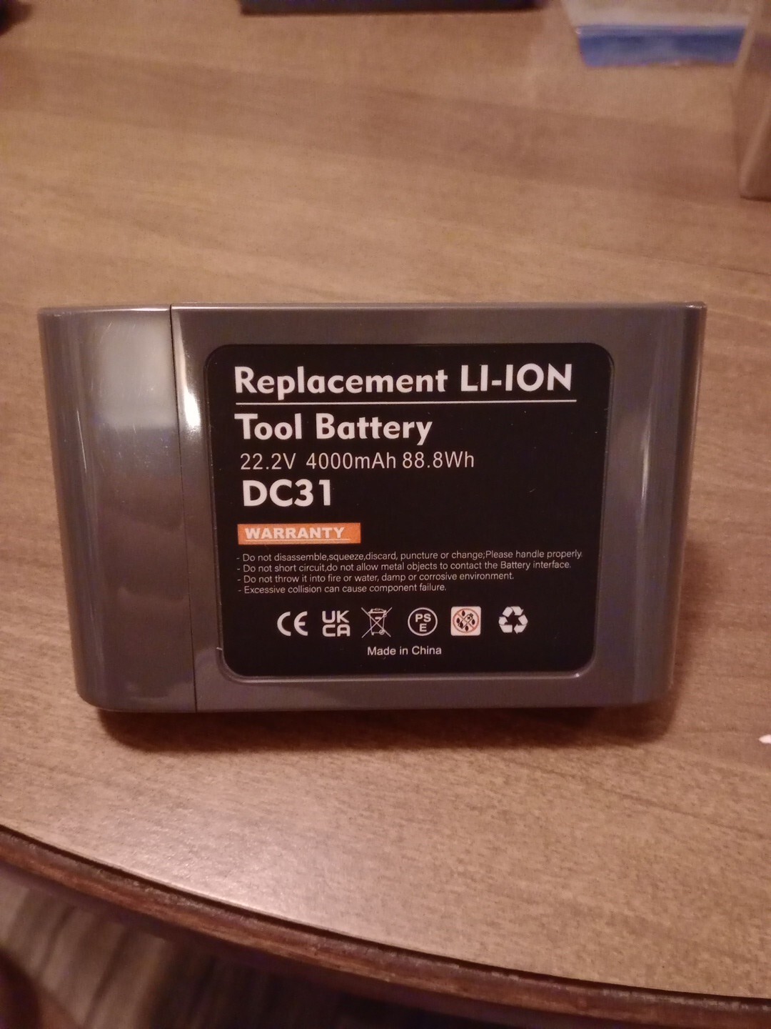 Replacement Li-Ion Rechargeable Battery Pack Dyson DC31 Vacuum 22.2V 4000mAh