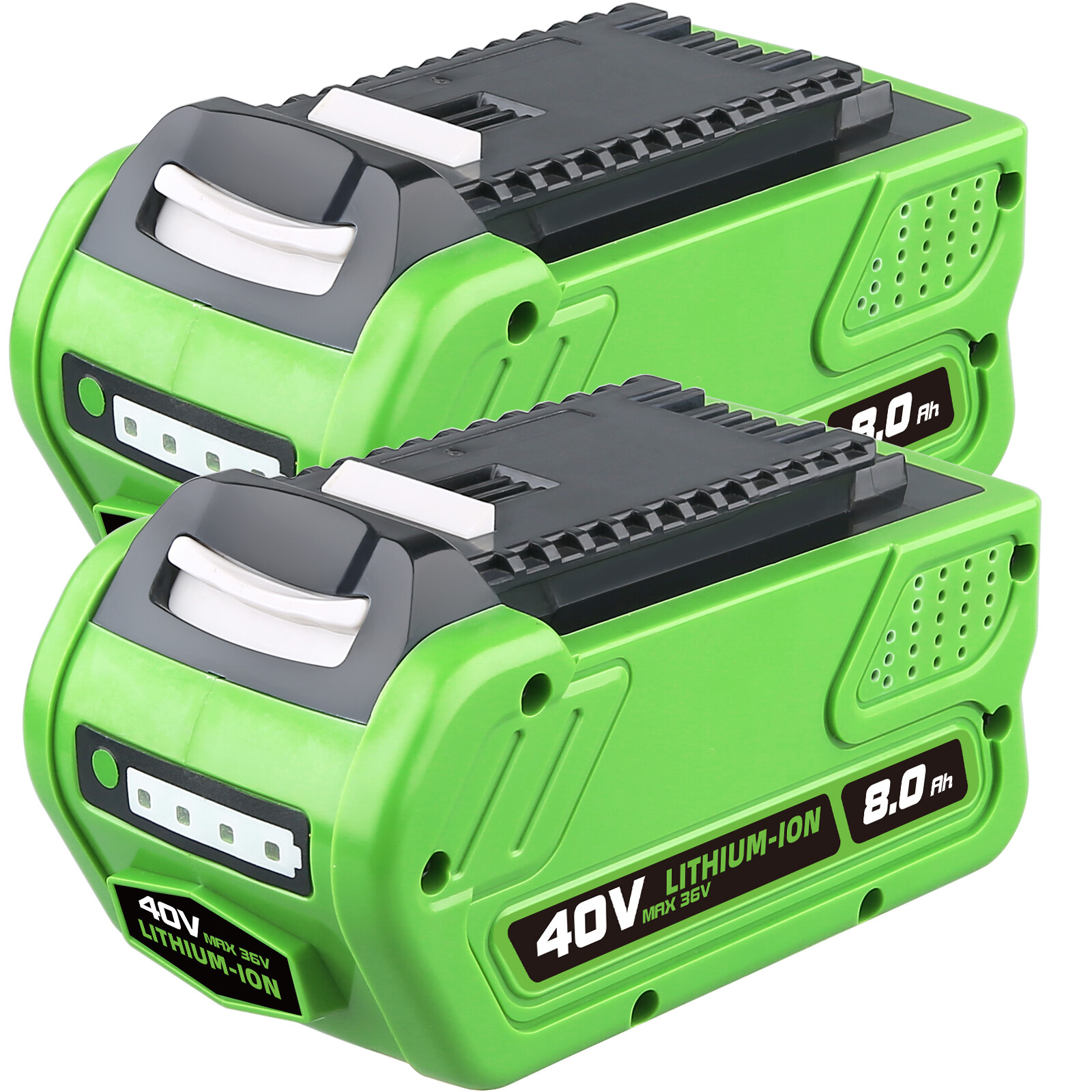 8.0Ah For Greenworks 40V Lithium G-MAX Battery 29462 29482 29252 29472 2-PACK