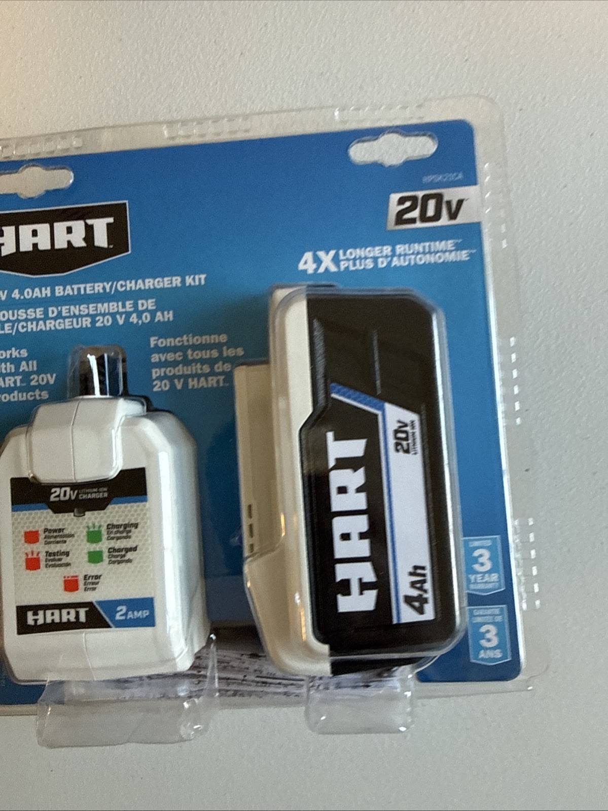 HART 20-Volt Lithium-Ion 4.0Ah Battery and Charger Kit