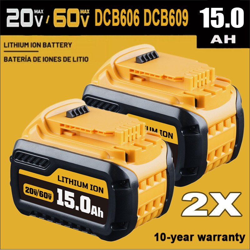 2X For DEWALT FLEXVOLT 20V/60V MAX 15.0Ah Li-Ion Battery DCB609 DCB606 DCB612