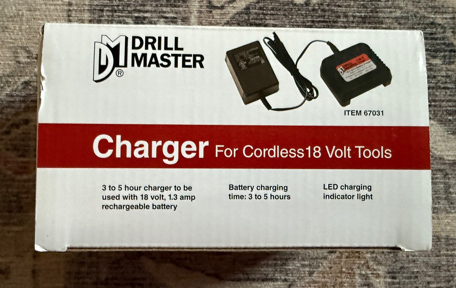 Genuine Drill Master 18V NiCd Battery Charger – 67031- NIB!