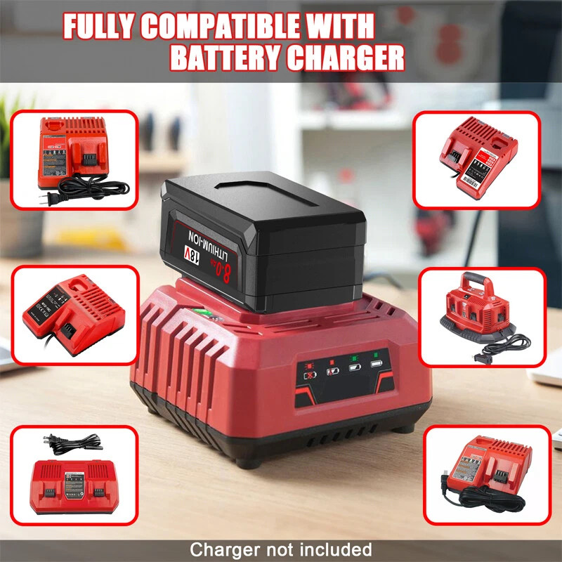 For Milwaukee for M18 12Ah Lithium Extended Capacity Battery 48-11-1860 NEW