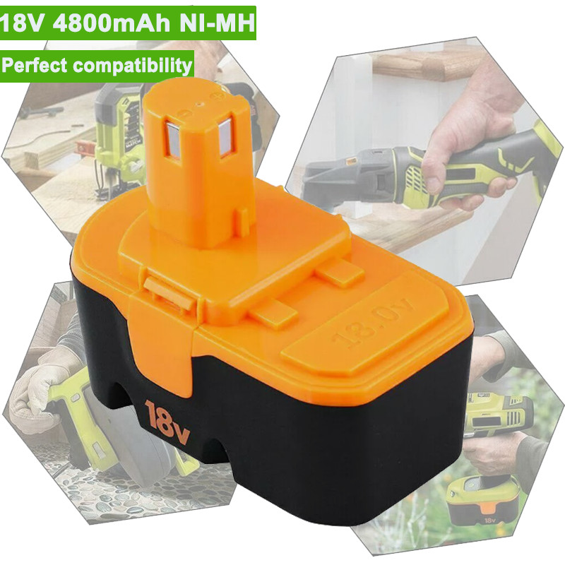 NEW For Ryobi 18V P100 PLUS 4800mAh 18 Volt NI-MH Battery P101 13022 ABP18