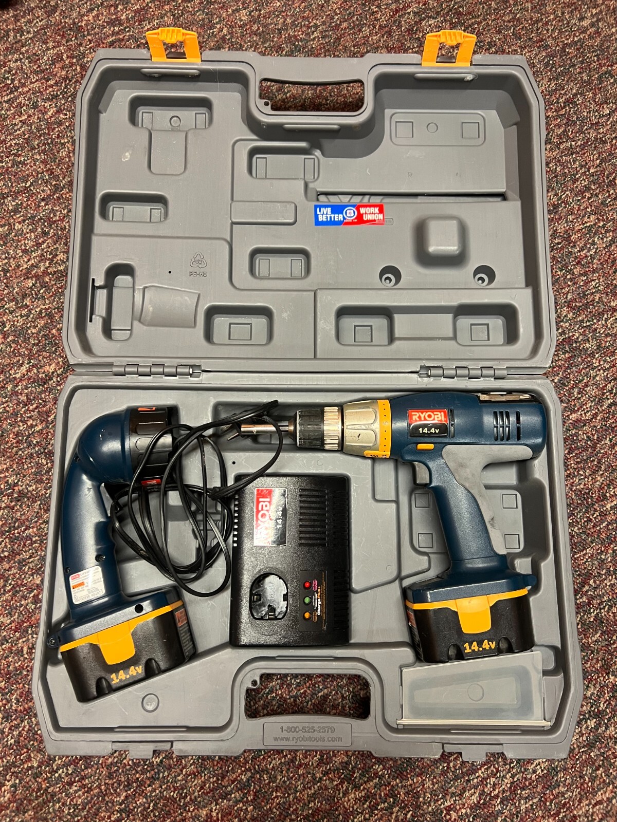 Ryobi SA14402 With Charger 1412001 And Light FL1400 With Case & 2 batteries