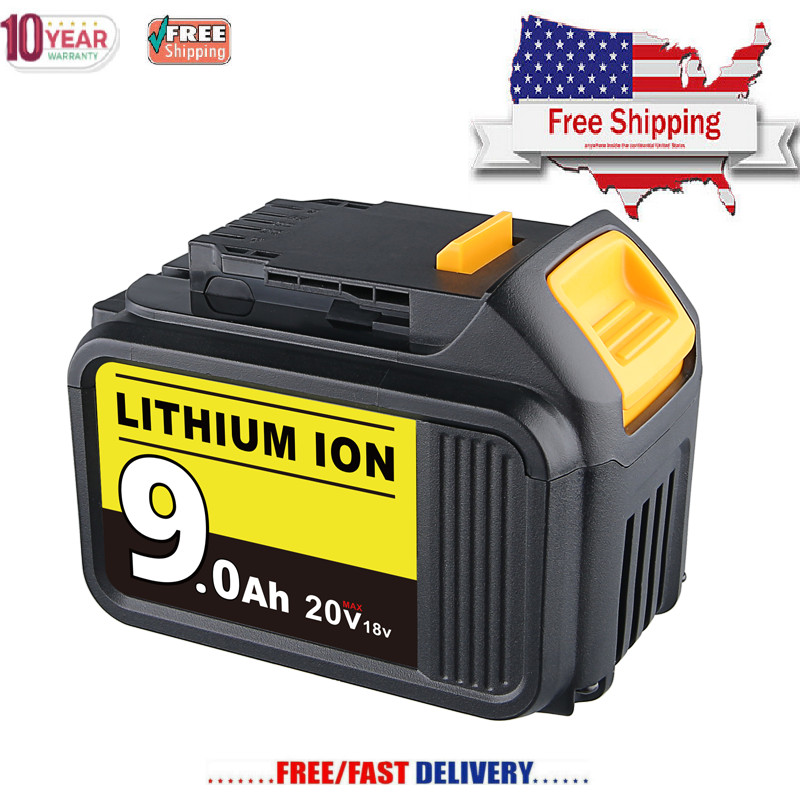Us DCB200 20V 20Volt Max 9.0AH Lithium Ion For DeWalt Battery DCB206-2 DCB205-2