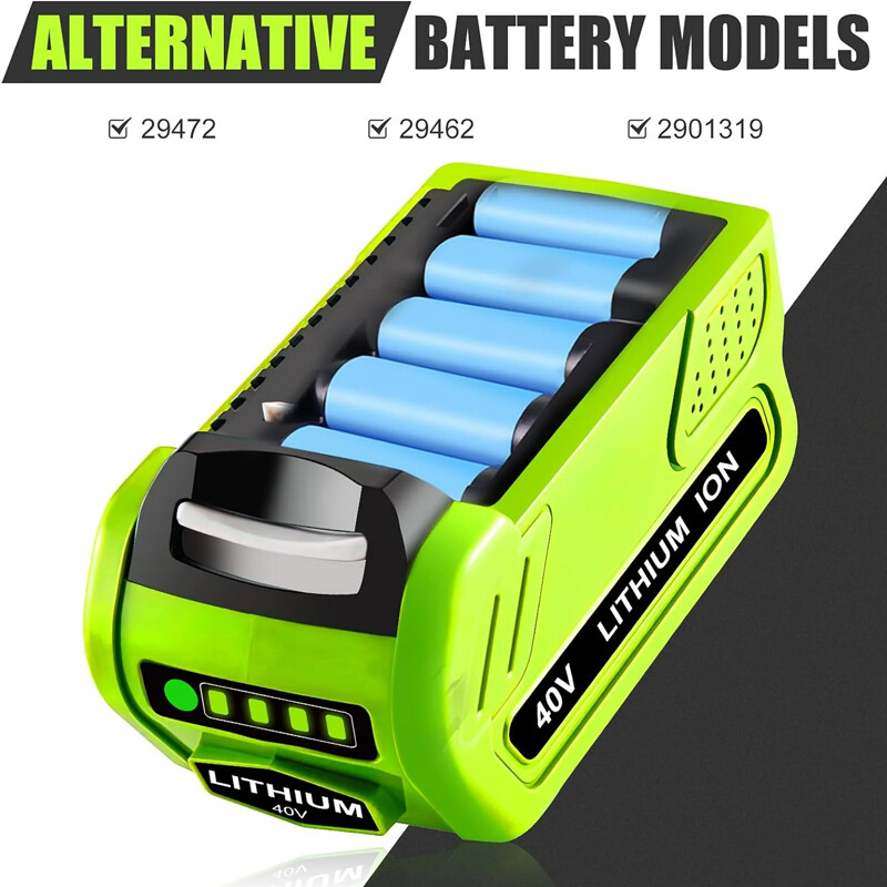 40V 6 Ah For Greenworks G-MAX Lithium Battery 29472 29462 29252 20202 40 Volt