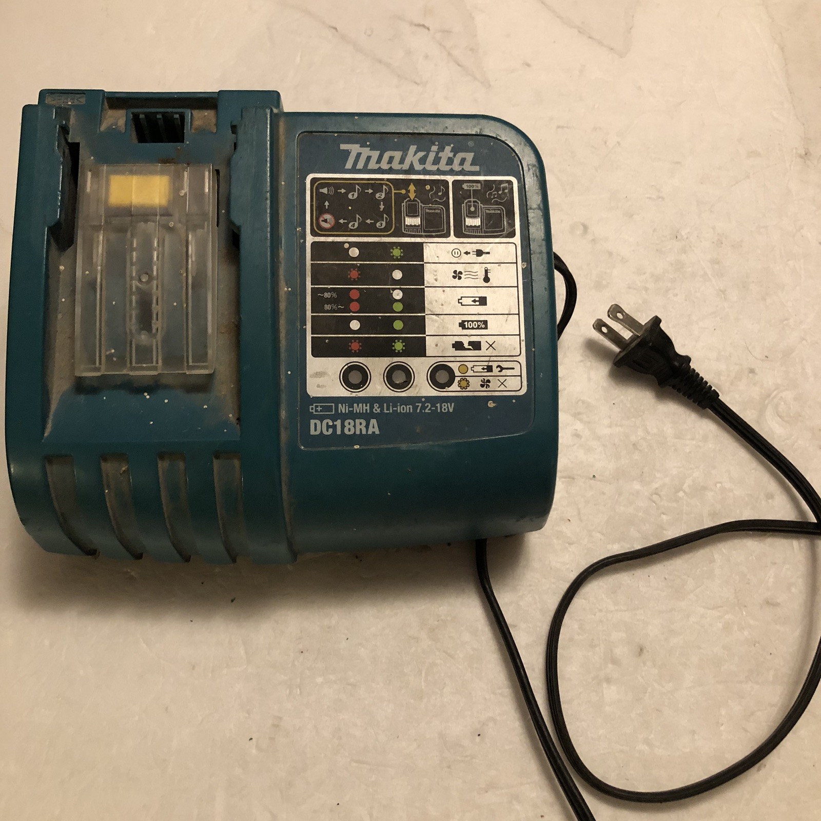 Makita DC18RA 7.2-18V Li-ion & Ni-MH Rapid Battery Charger Genuine OEM