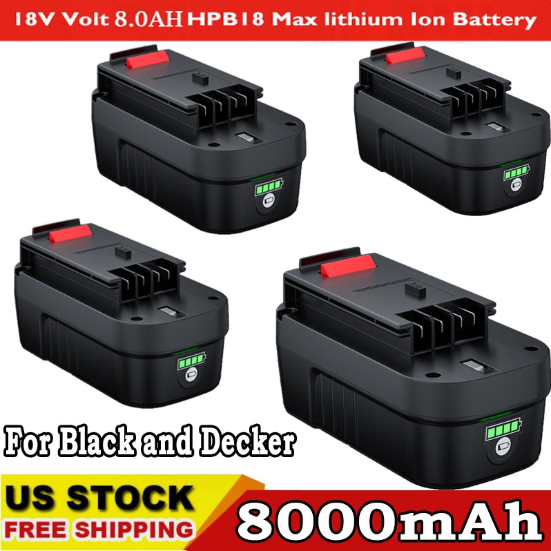 18V for Black and Decker HPB18 18Volt 8000mAh Battery PACK HPB18-OPE 244760-00