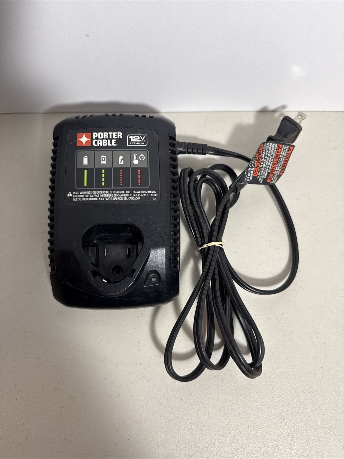 Porter Cable 12V Max Lithium Ion Battery Charger Model PCL12C Tested