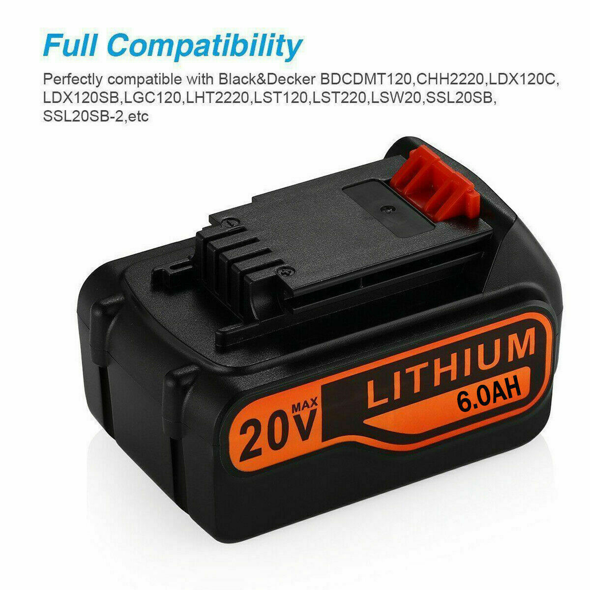 3.0Ah 20-Volt LB2X4020 Battery FOR Black & Decker 20V MAX Lithium LBXR20 LBX20