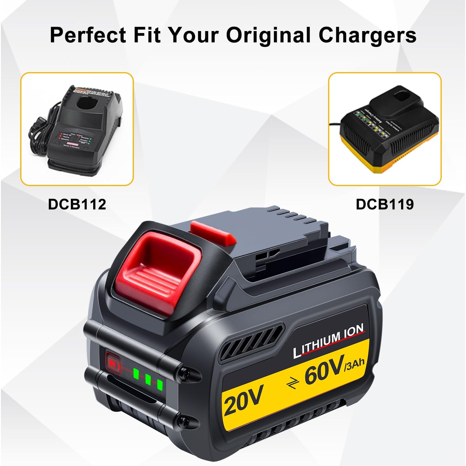 Dtk Dcb609 Replacement For Dewalt 60V Battery Dcb609 Dcb606 Dcb612 180Wh