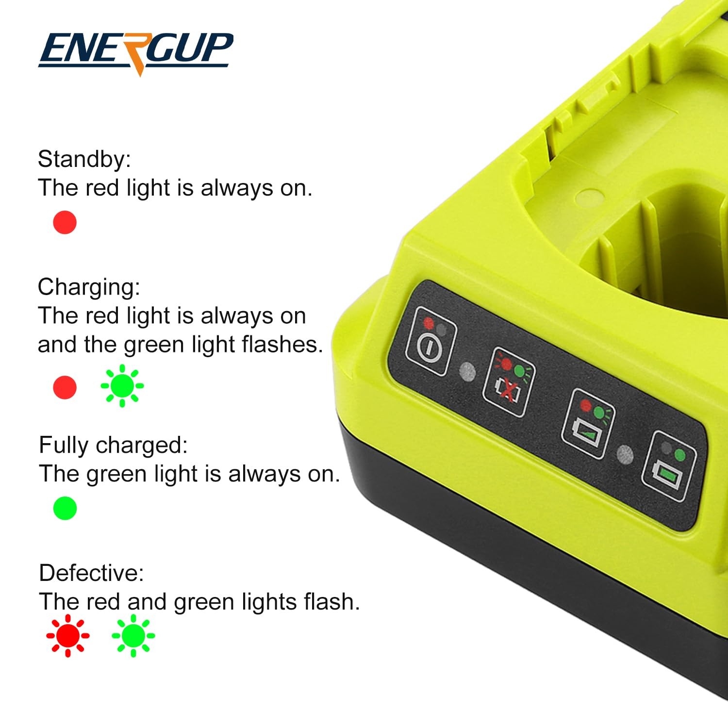 2Pack Replacement for Ryobi 18V Battery P108 P104 P105 P102 P103 P122 yellow