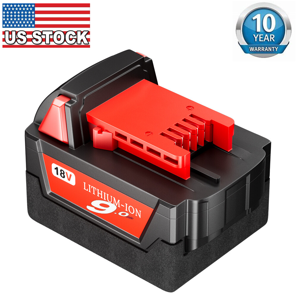 18 Volt For -Milwaukee Fit M-18 Lithium ion Compact Battery 9.0Ah 48-11-1820 NEW