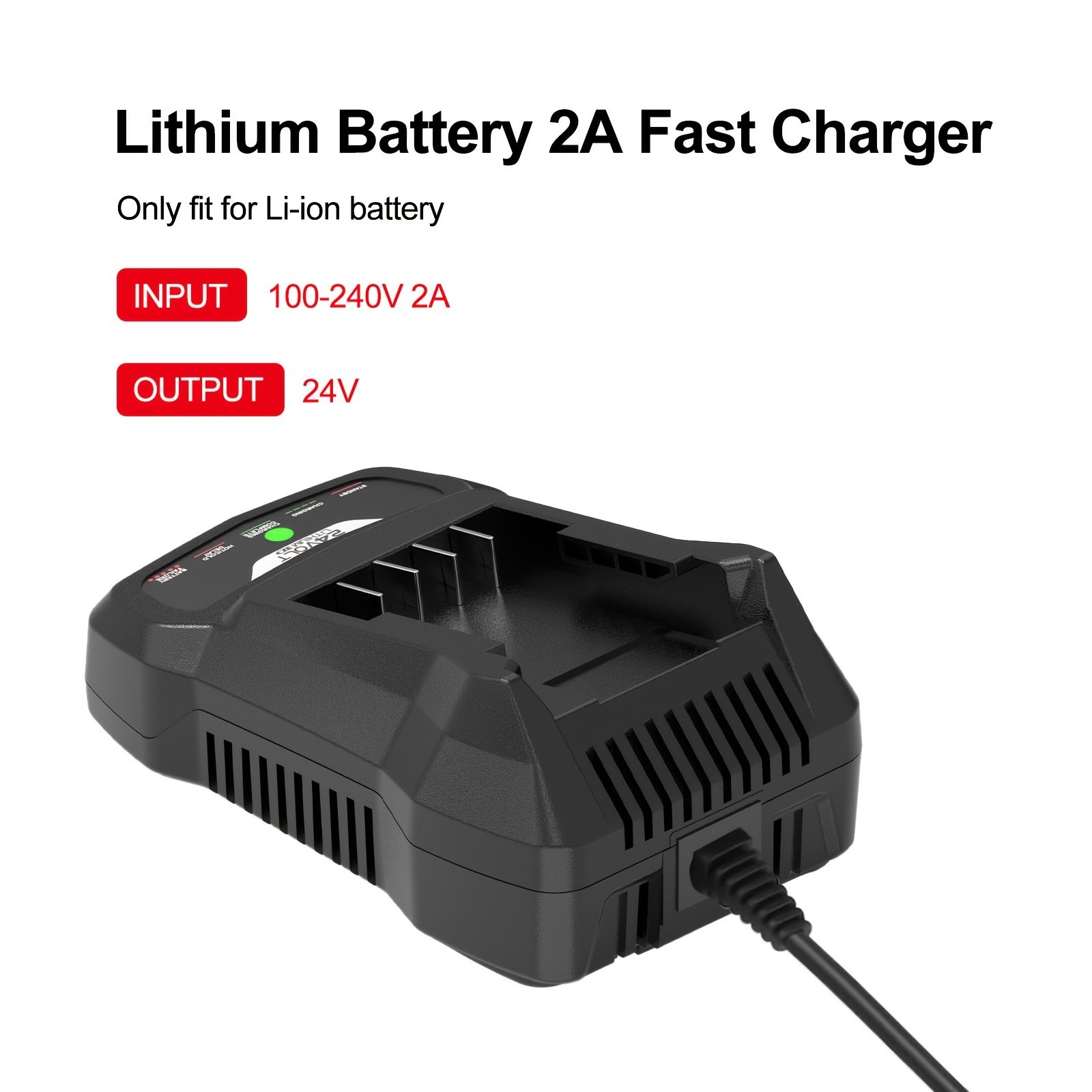 1 PCS 24V Lithium Ion Battery Charger for 24 Volt Max Power Tool Batteries