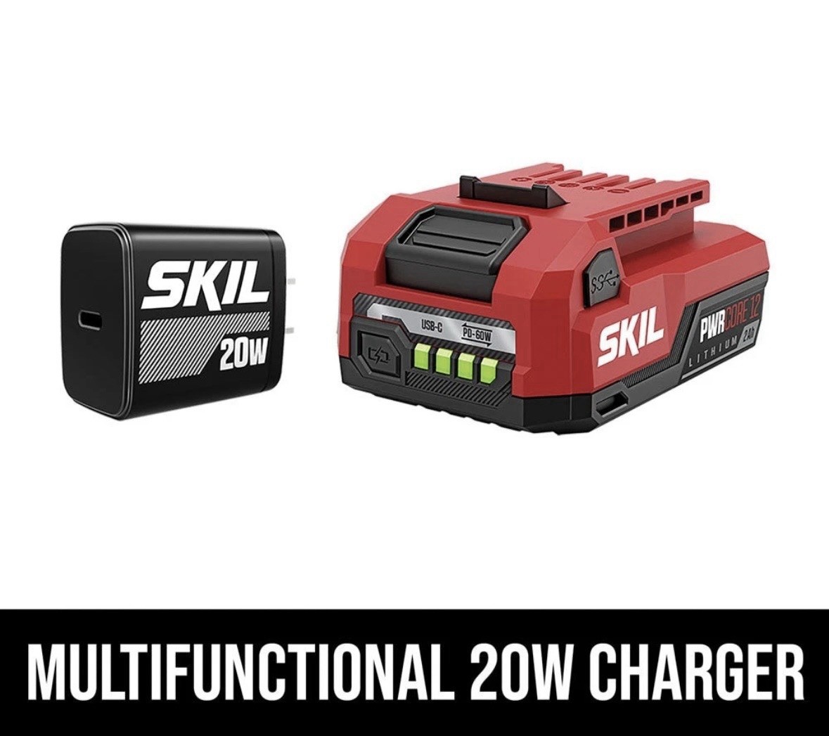 SKIL PWR CORE 12 12V USB-C Battery & Charger Starter Kit CB5020A-11