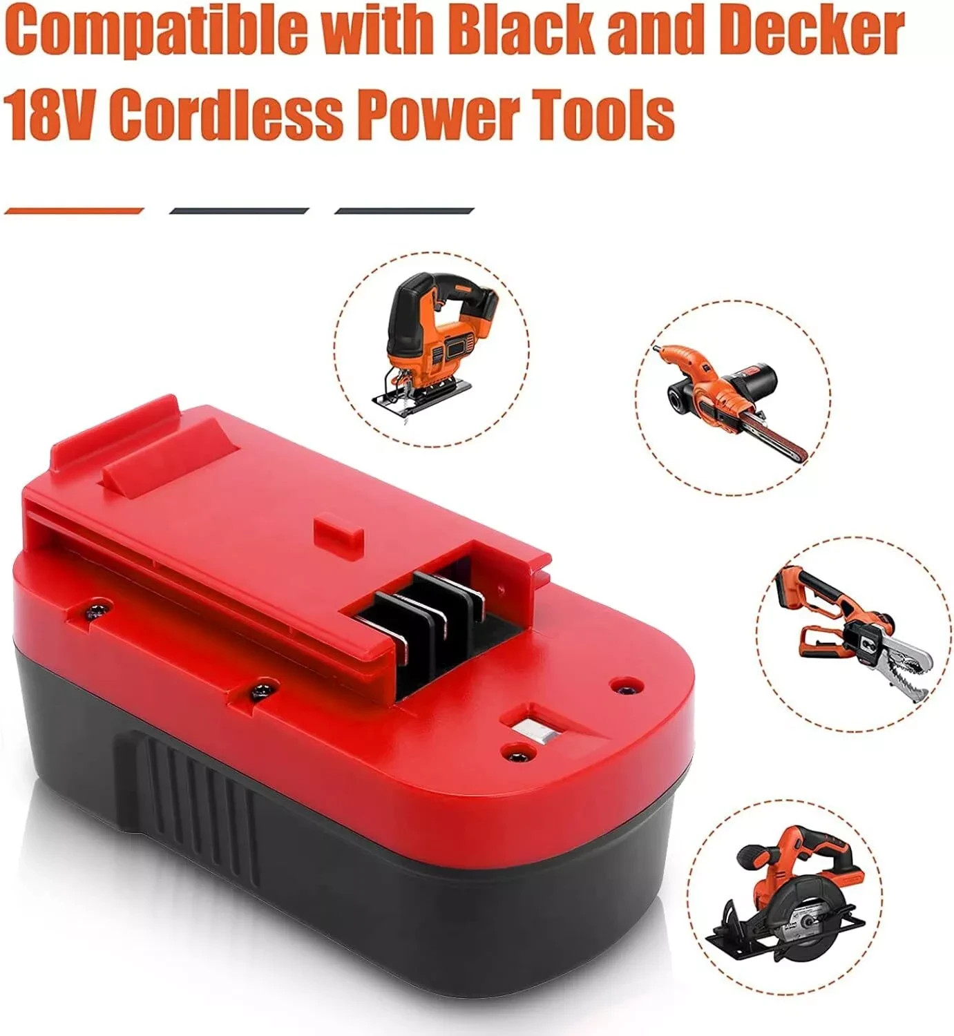 HPB18 18V HPB18-OPE 18VOLT NI-MH BATTERY /CHARGER Replacement FOR BLACK DECKER