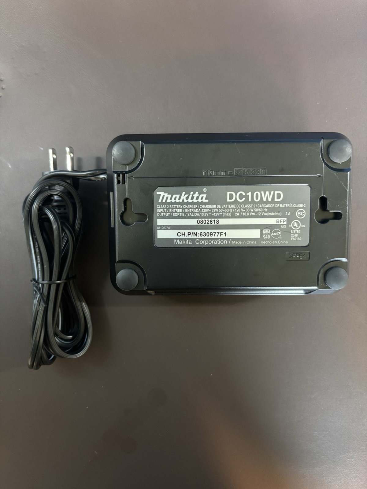 Makita DC10WD 12V Lithium Ion Battery Charger OPEN BOX H41
