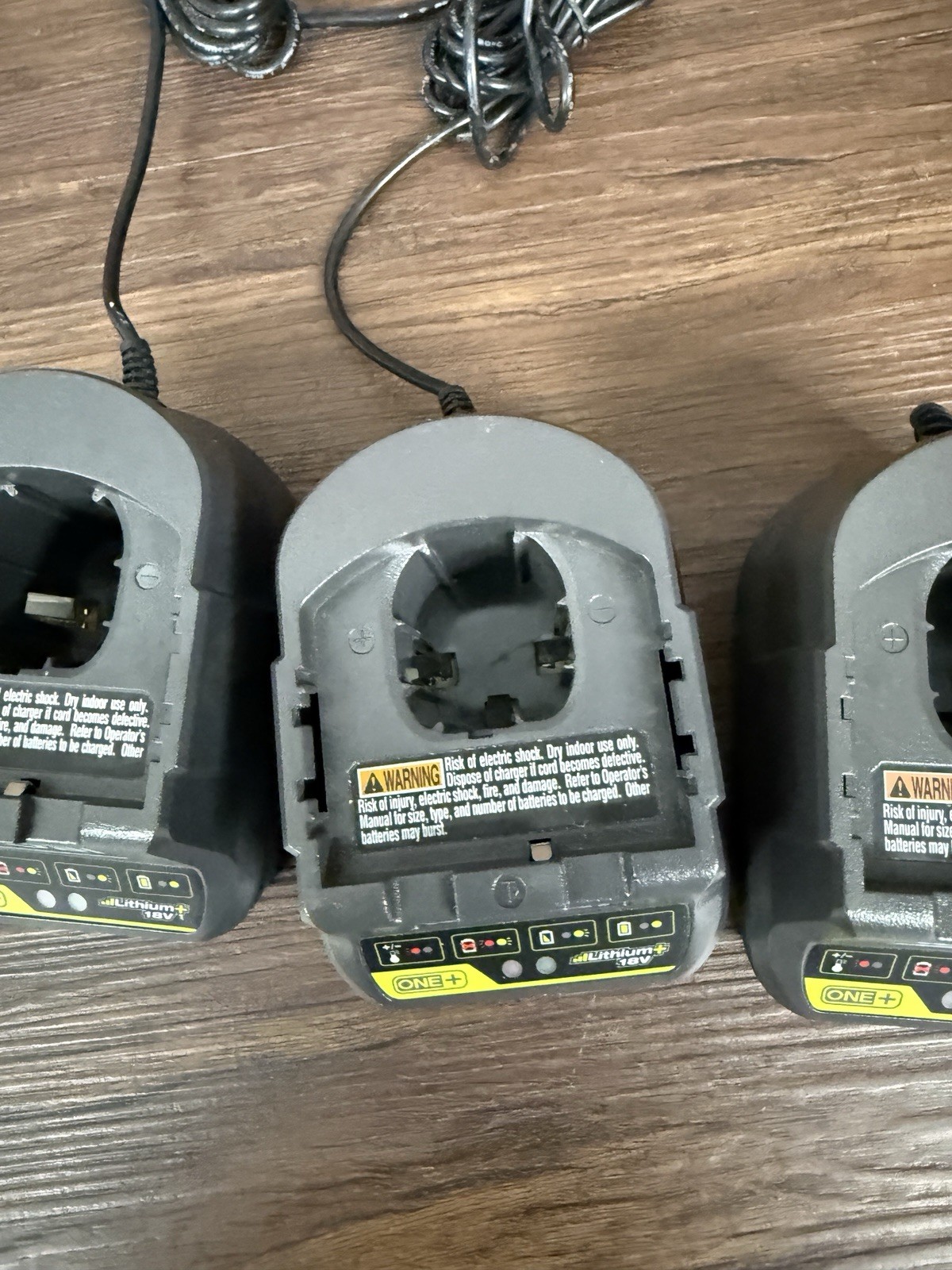 Lot Of 3 Ryobi One+ 18V Battery Charger Genuine OEM Model P118B 140350004