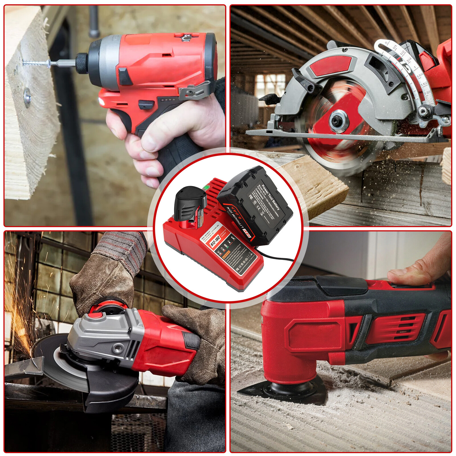 Rapid Charger 48-59-1812 for Milwaukee M12 M18 12-18V 48-11-1860 Li-ion Battery
