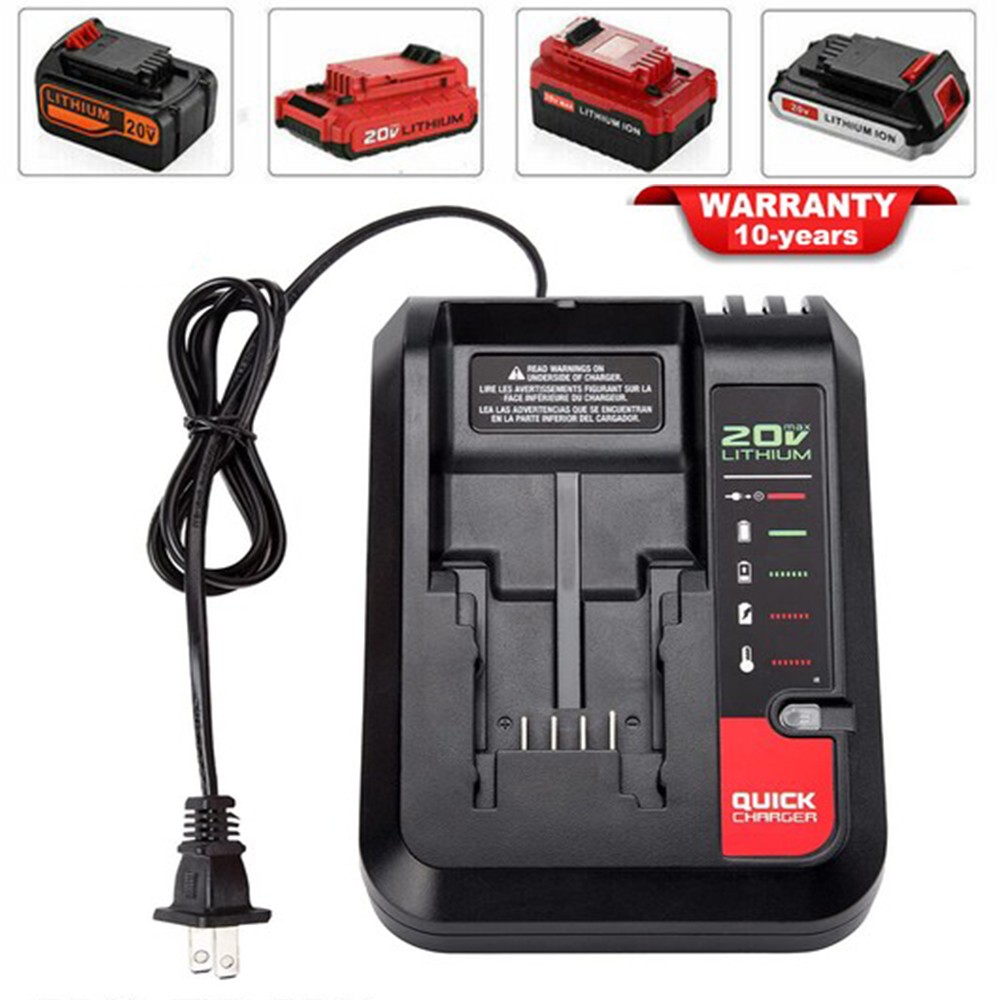 New PCC692L 20V MAX Lithium Battery Charger For Black & Decker and Porter Cable