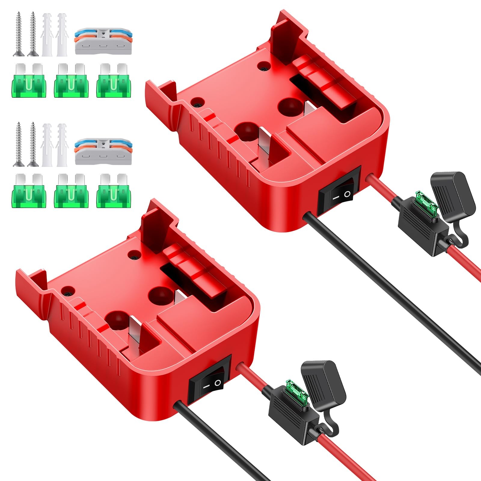 Koezeoi 2 Packs Power Wheel Adapter For Milwaukee M18 Battery Adapter 18V Power