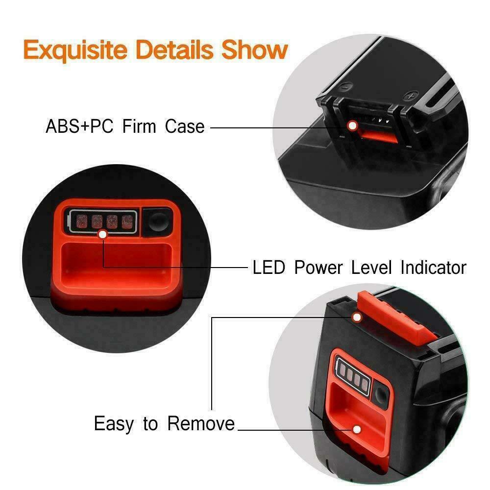 40V 4.0Ah LBX2040 for Black and Decker 40 Volt Lithium Battery LBXR36 LBX1540 US