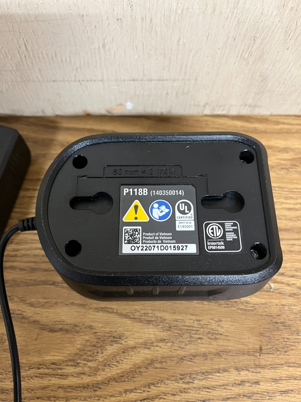 Ryobi P118B One+ 18V 18 Volt Lithium Ion Battery Charger