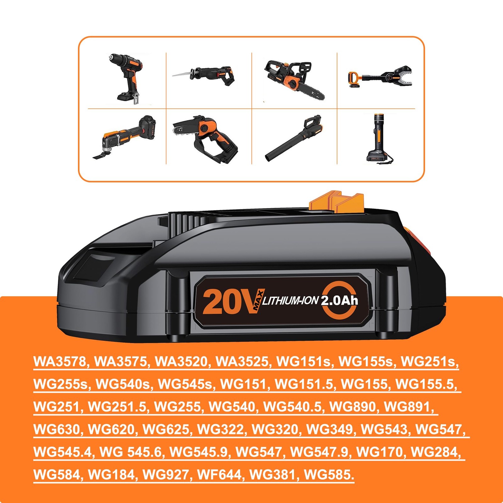 Simple Plus+ Wa3525 20V Battery Replace For Worx Battery 20V Power Share Max