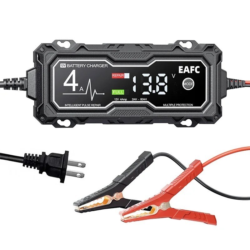 12V 4A Smart Car Battery Charger for Car Automatic Float Charger Motorcycle Lawn