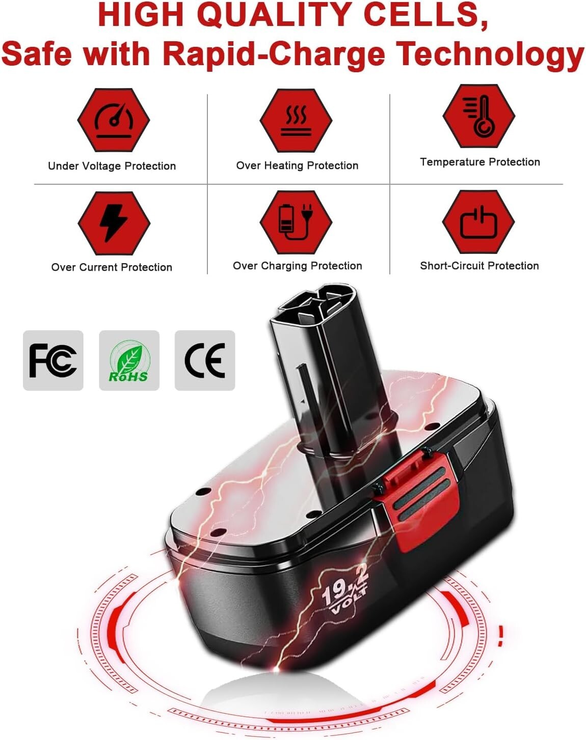 19.2V DieHard Battery / Charger For Craftsman C3 11375 130279005 Cordless Drill
