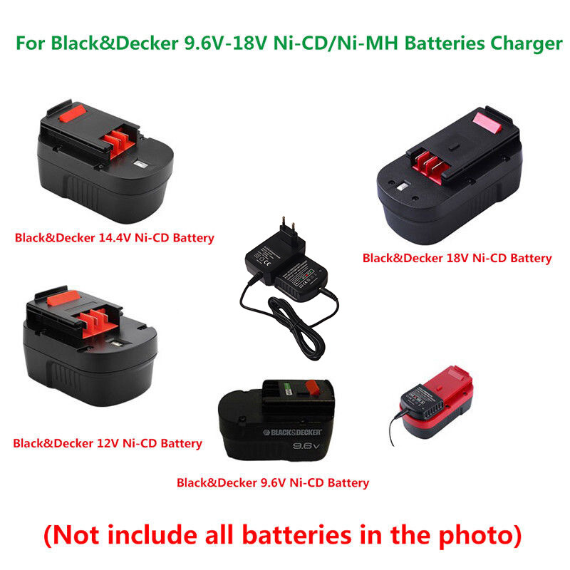 Black&Decker 9.6V-18V A14 HPB18 Ni-Cd/Ni-MH Battery Charger (100V-240V EU PLUG)