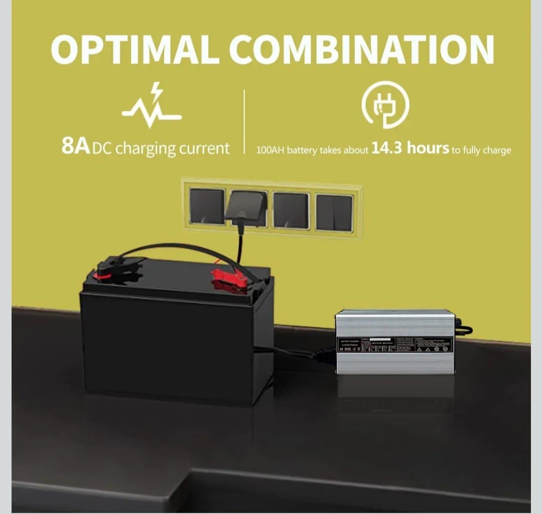 36V / 43.8V 8A Lithium Battery Charger – 110V 120V 400W with Cooling Fan