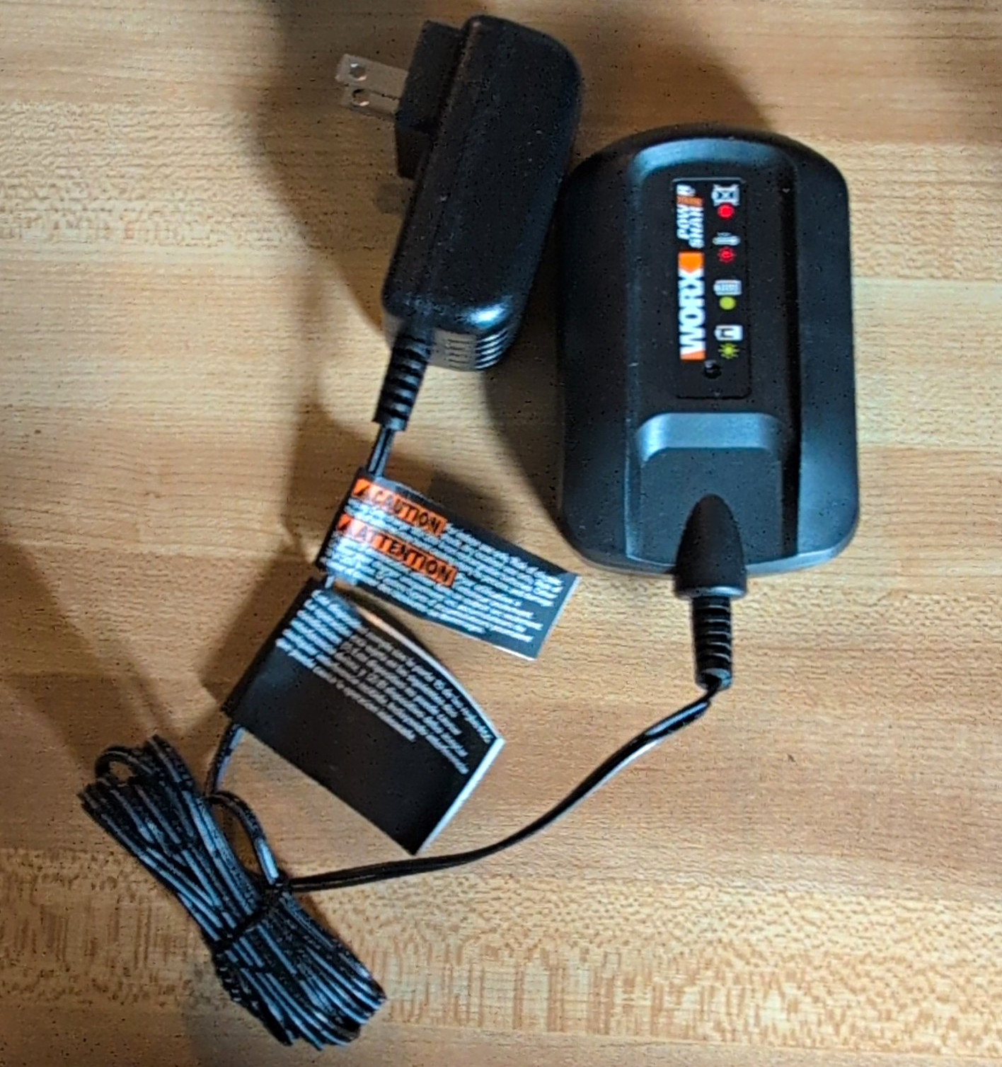 WORX WA3742 20V Battery Charger Base w/ AC Power Adapter, Black